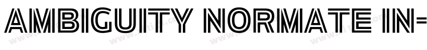 Ambiguity Normate In字体转换